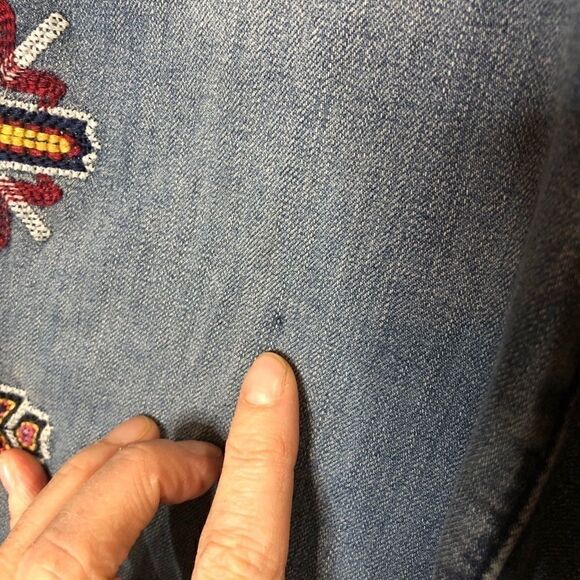 Earl Jeans Embroidered Skinny Ankle Jeans Boho - Picture 6 of 13